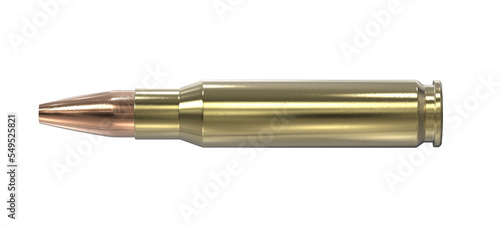 фотографія Bullet AK-47 copper isolated on a white background clipping path.