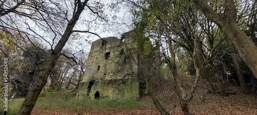 Harewood castle ruin in Leeds, West Yorkshire England UK photo