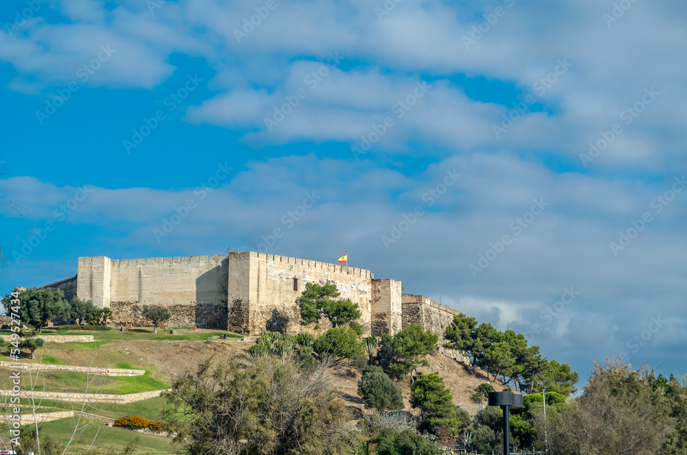 View of Sohail Castle in Fuengirola, Spain