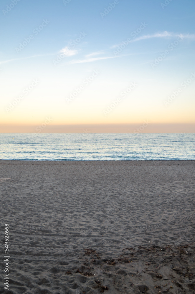 Fototapeta premium Mediterranean beach in Fuengirola, Spain