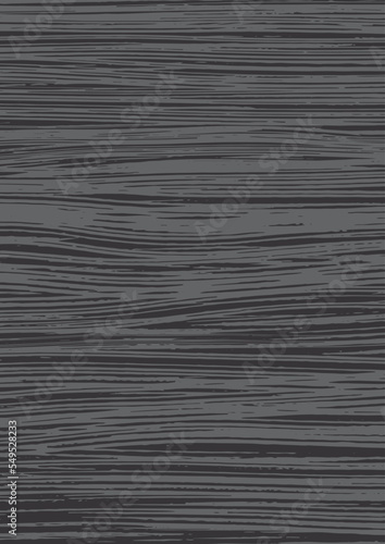 Grey wooden texture. Vector horizontal wooden planks. Monochrome pattern of wood board