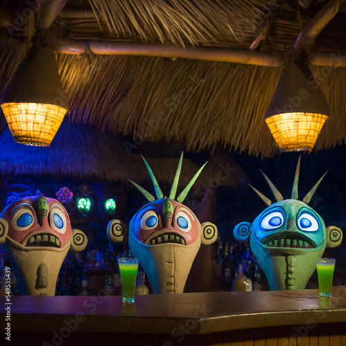 Sci-fi cantina with aliens