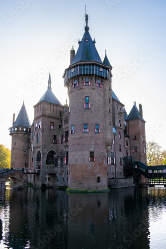 Scenic view of castle "De Haar" near the village of Haarzuilens, close to the city of Utrecht, Netherlands © Menyhert