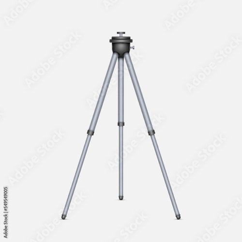 Empty tripod for mobile phone or photo camera. Photography studio and video industry equipment
