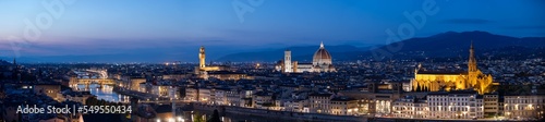 Panorama of Florence, Italy at night