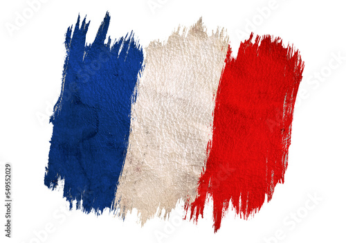 Vintage France flag. Flag of France