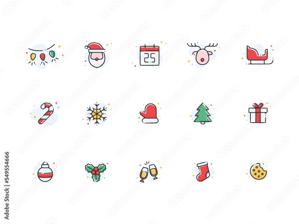 Christmas Icons stickers logos