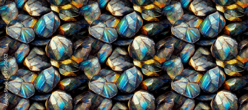 Wallpaper Mural labradorite, colorful background with labradorite gemstones, multicolored crystals in a seamless pattern, crystal themed background or wallpaper for design, textiles, gift wrap, objects Torontodigital.ca