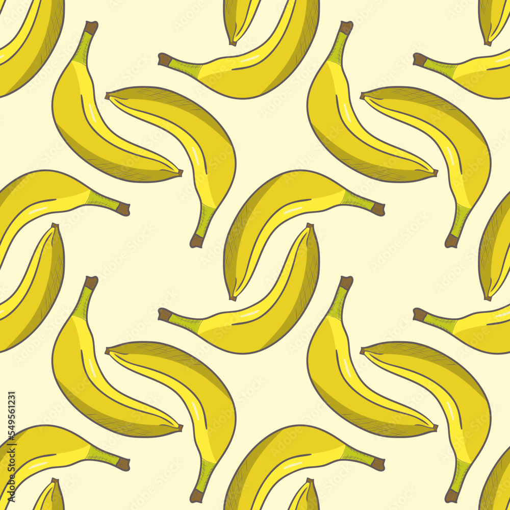 Seamless vector pattern with bananas Seamless vector pattern with bananas