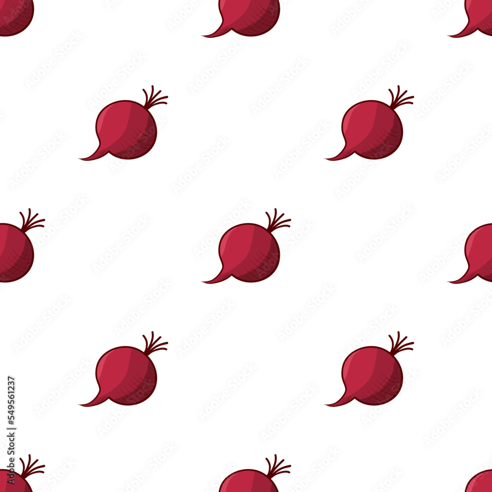 Seamless vector pattern with beets Seamless vector pattern with beets