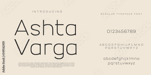 Elegant and modern sans serif alphabet font uppercase and number fonts victorian typeface 
