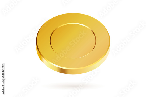 Golden money. Set of rotating gold coins. Realistic coins