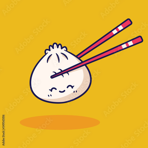 cute cartoon dim sum illustration