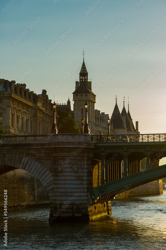 Scenic view along the River Seine in Paris, France.