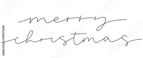 Merry Christmas fineline handlettering