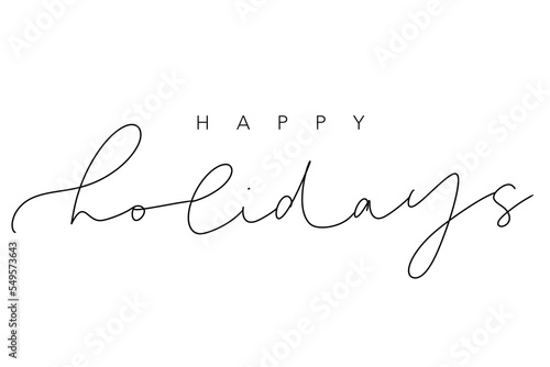 Happy Holidays font with handlettering
