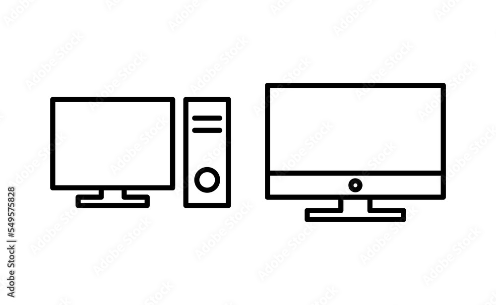 Computer icon vector for web and mobile app. computer monitor sign and symbol Computer icon vector for web and mobile app. computer monitor sign and symbol