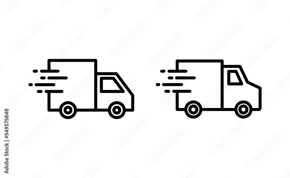 Delivery truck icon vector for web and mobile app. Delivery truck sign and symbol. Shipping fast delivery icon Delivery truck icon vector for web and mobile app. Delivery truck sign and symbol. Shipping fast delivery icon
