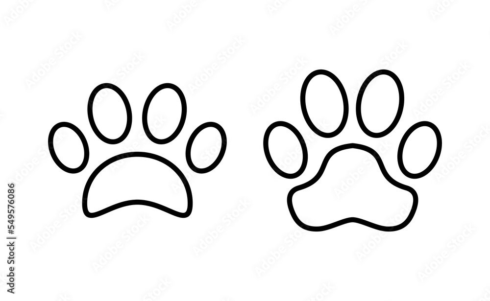 Paw icon vector for web and mobile app. paw print sign and symbol. dog or cat paw Paw icon vector for web and mobile app. paw print sign and symbol. dog or cat paw