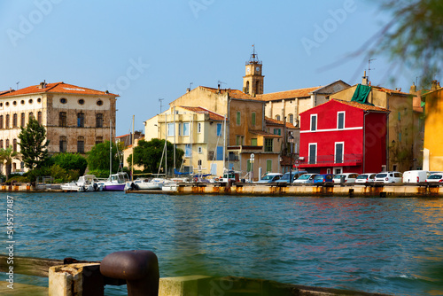 Scenic cityscape of old town of Martigues, southeastern France