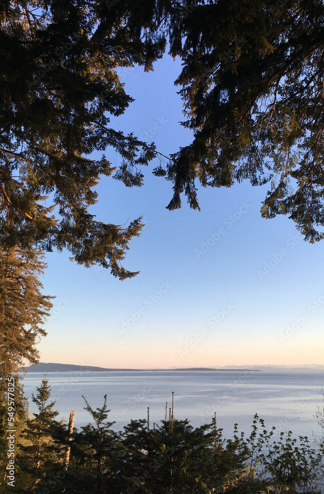 Sunrise on the East Coast of Vancouver Island in Qualicum Bay, British Columbia, Canada