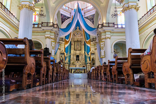 interior of colonial church