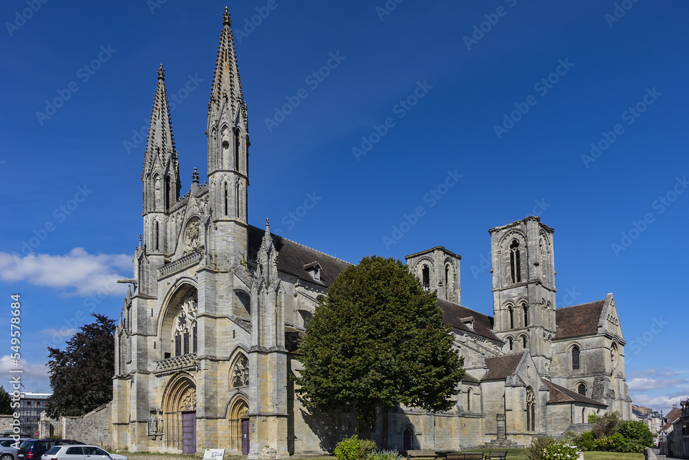 Abbey of St. Martin, Laon. Abbey established in the 12th Century by bishop of Laon, Barthуlemy of Jur. Laon, Aisne department, Hauts-de-France, northern France. Abbey of St. Martin, Laon. Abbey established in the 12th Century by bishop of Laon, Barthуlemy of Jur. Laon, Aisne department, Hauts-de-France, northern France.