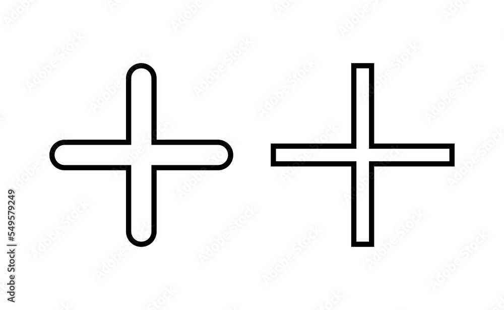 Plus Icon vector for web and mobile app. Add plus sign and symbol Plus Icon vector for web and mobile app. Add plus sign and symbol