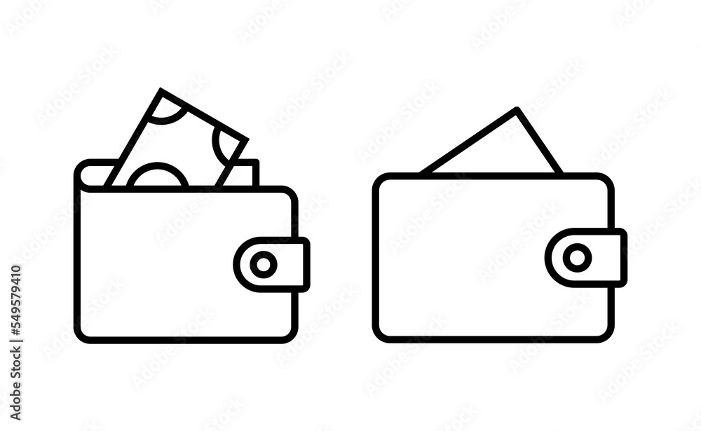 Wallet icon vector for web and mobile app. wallet sign and symbol Wallet icon vector for web and mobile app. wallet sign and symbol