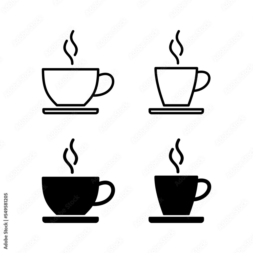 Obraz premium coffee cup icon vector for web and mobile app. cup a coffee sign and symbol