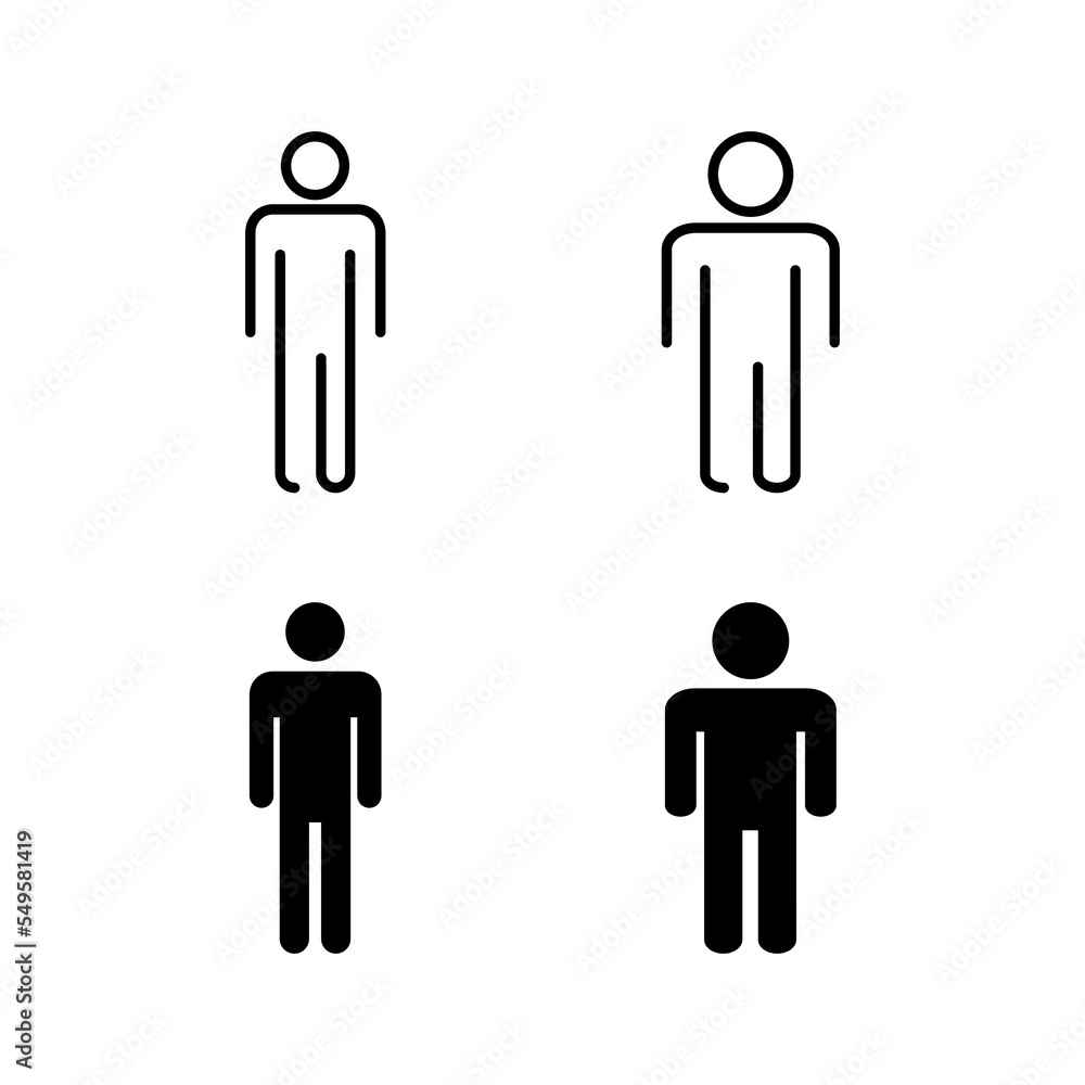 Man icon vector for web and mobile app. male sign and symbol. human symbol Man icon vector for web and mobile app. male sign and symbol. human symbol