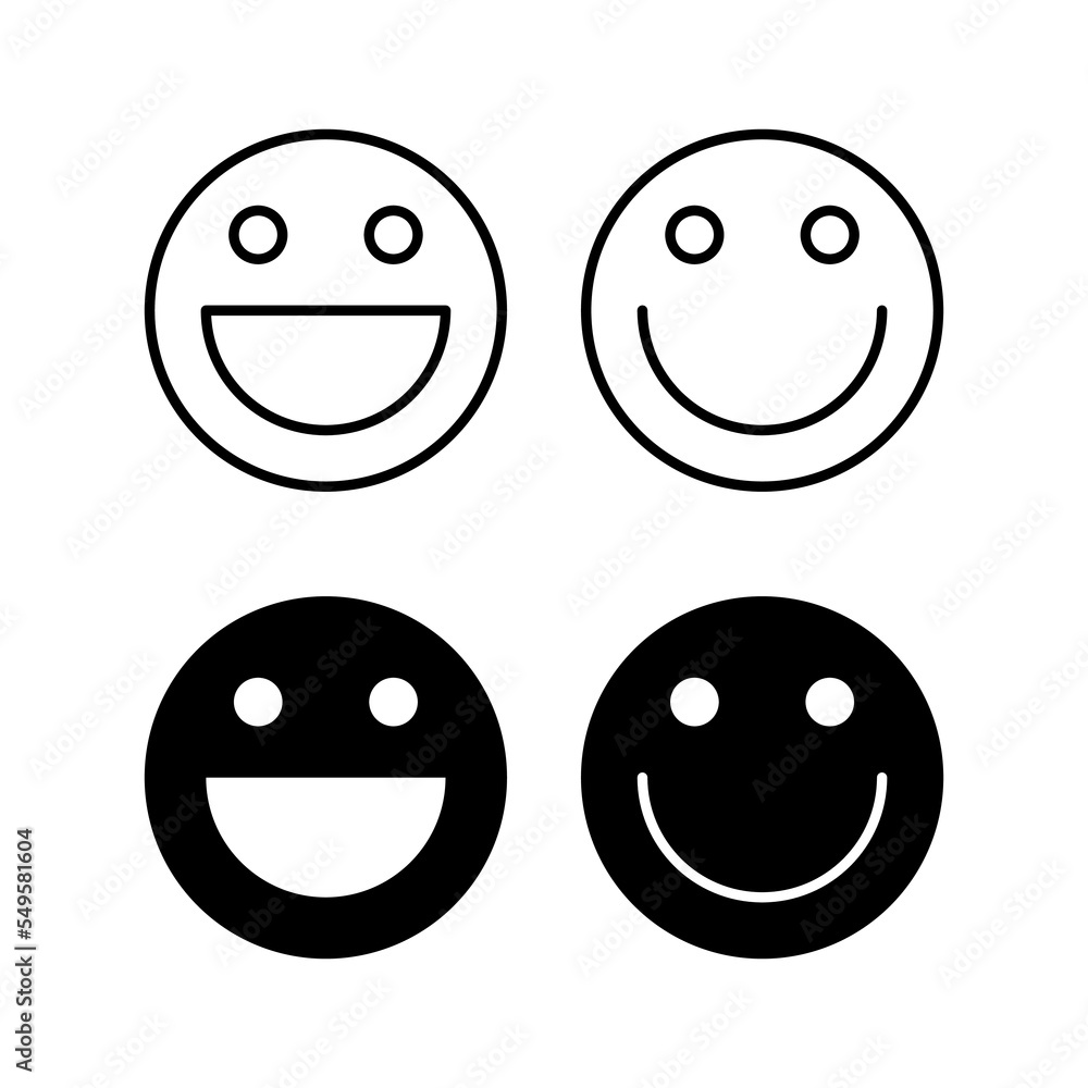 Fototapeta premium smile icon vector for web and mobile app. smile emoticon icon. feedback sign and symbol