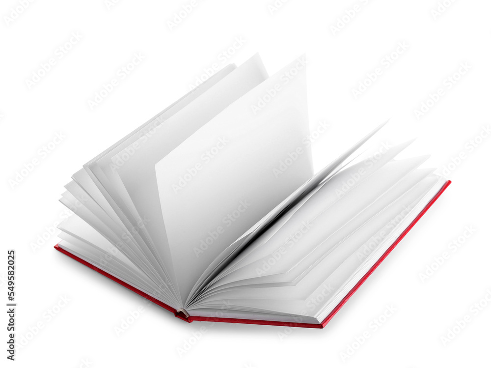 Flying open book on white background Flying open book on white background