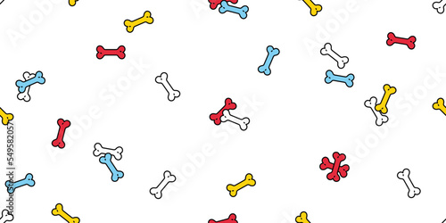 dog bone seamless pattern colorful paw footprint french bulldog vector puppy food pet toy breed cartoon doodle repeat wallpaper tile background illustration design isolated