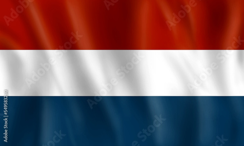 The flag of Holland or the Netherlands.