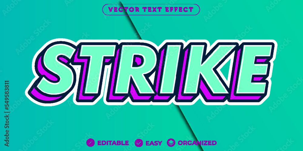 Strike Text Effect,Fully Editable Font Text Effect