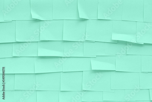 Mint sticky notes as background