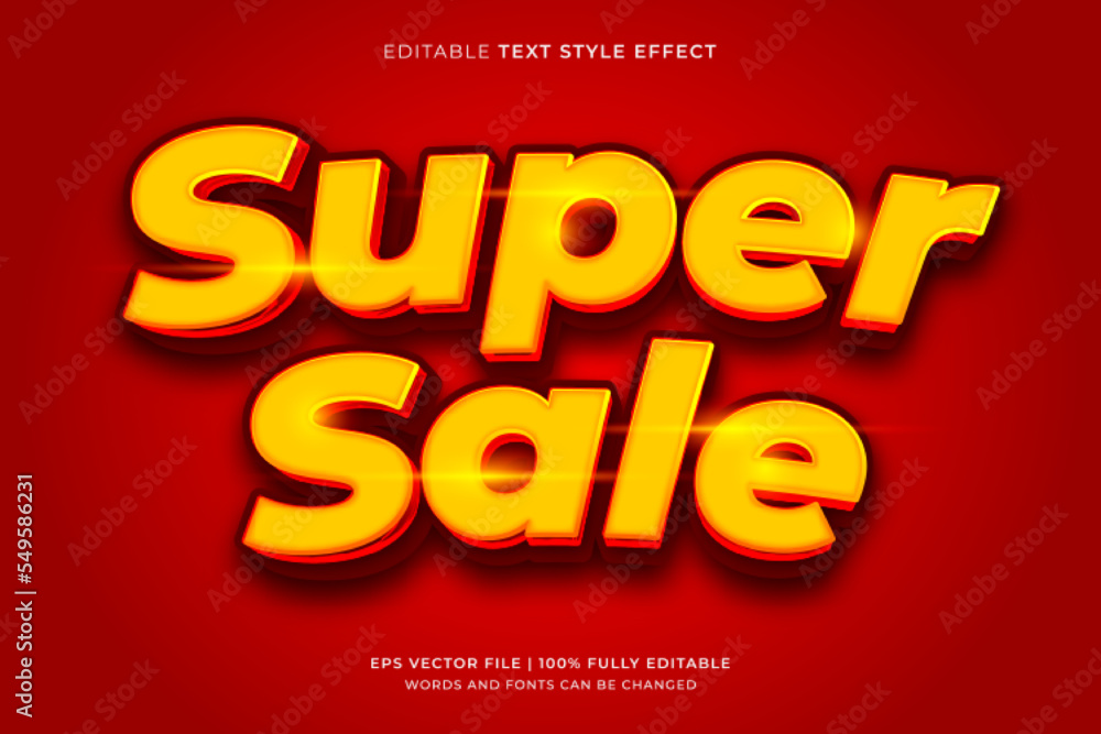 Super sale editable text effect Super sale editable text effect