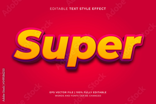 Super 3d editable text effect