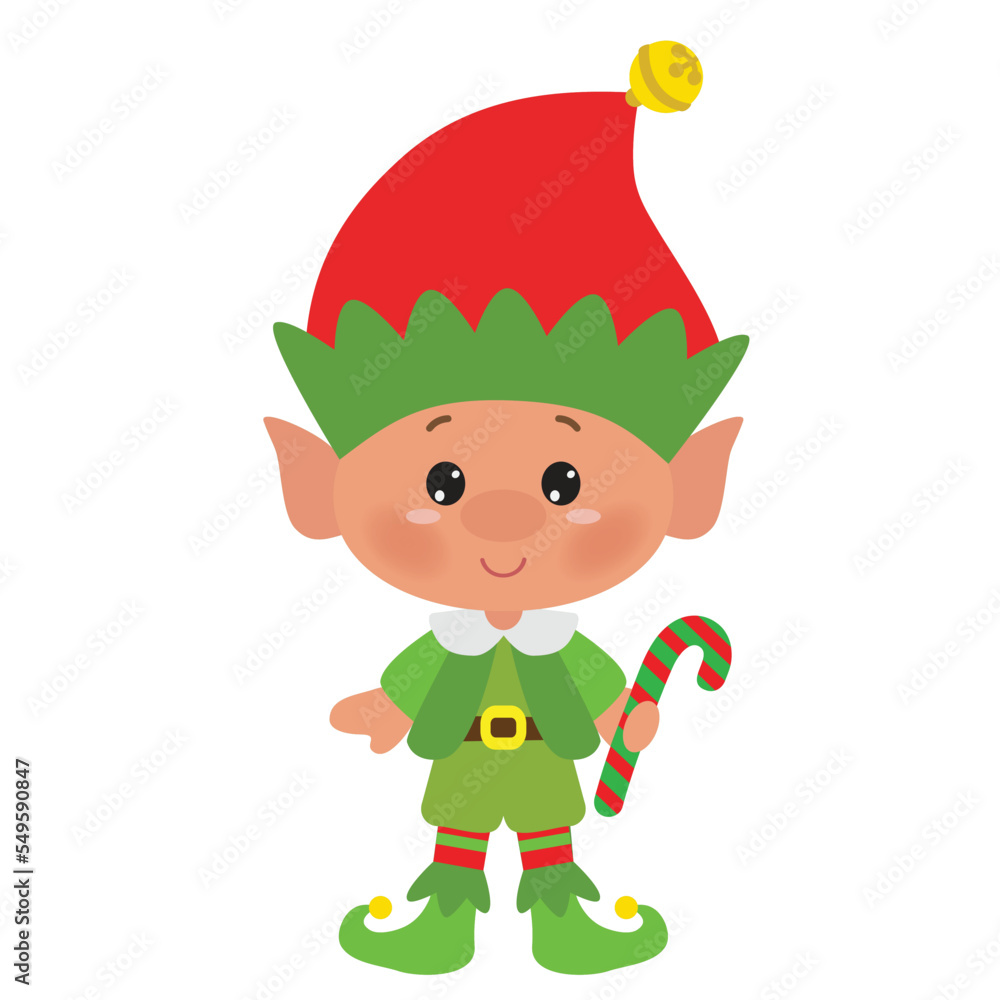 Christmas elf vector cartoon illustration Christmas elf vector cartoon illustration