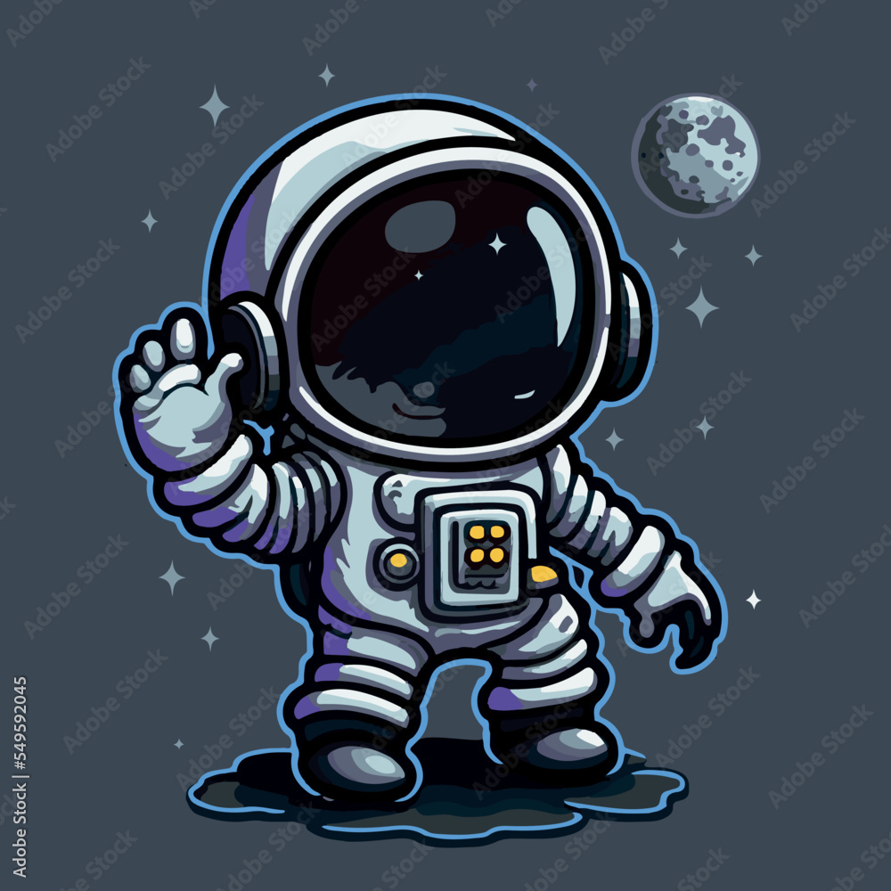 Astronaut and the moon Astronaut and the moon