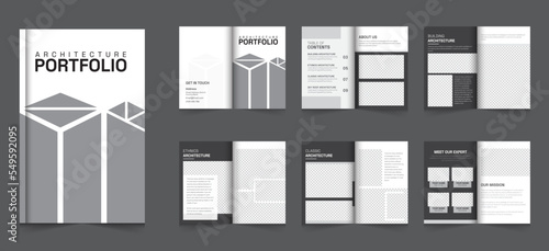 Architecture portfolio or interior portfolio template design, Architecture Brochure Layout