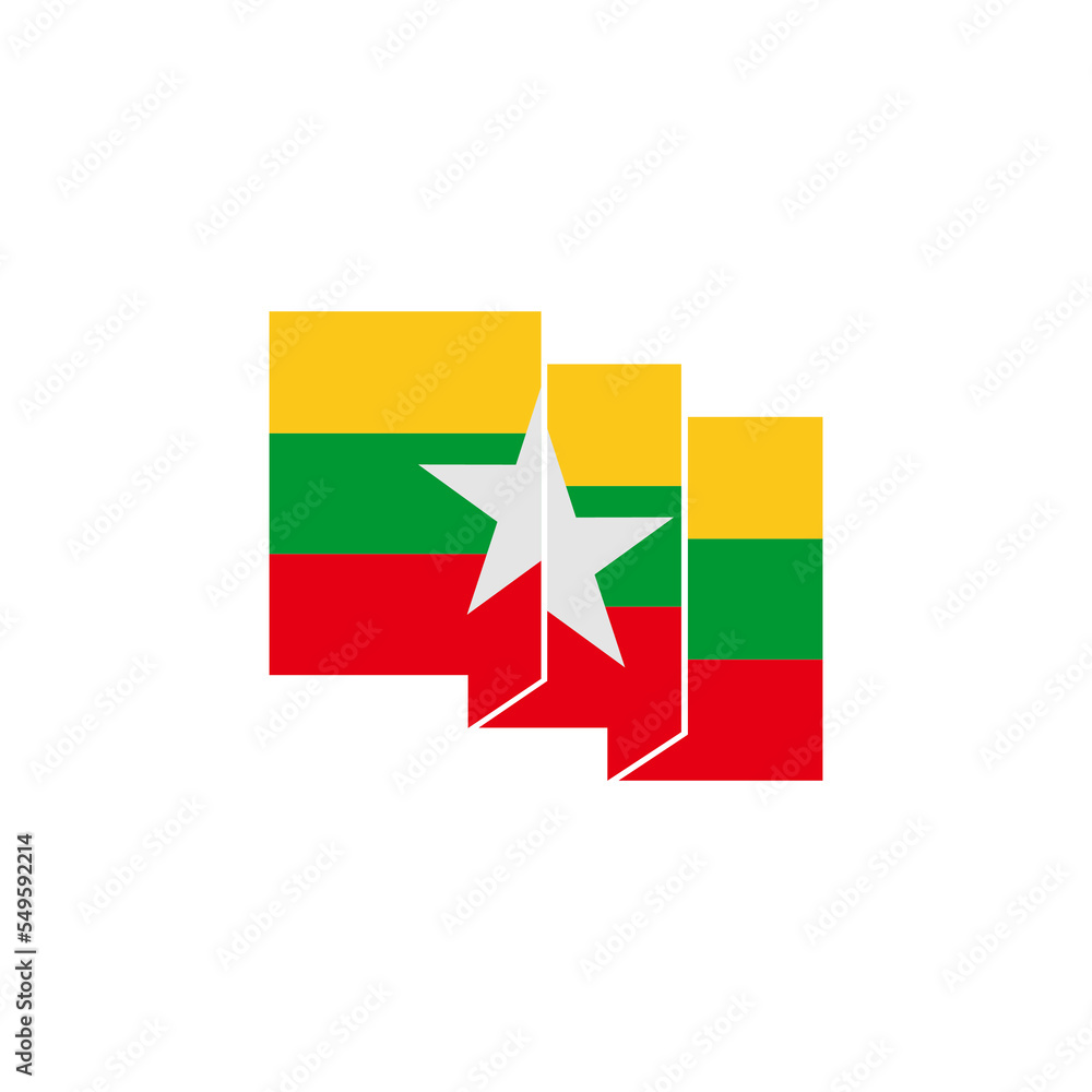 independence day of Myanmar icon set vector sign symbol independence day of Myanmar icon set vector sign symbol