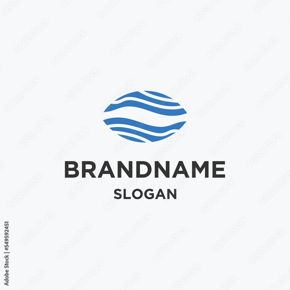 Water wave icon vector illustration design logo Water wave icon vector illustration design logo