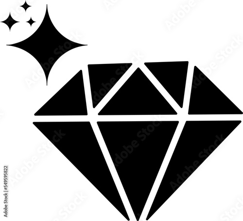 Diamond vector icon on white background..eps