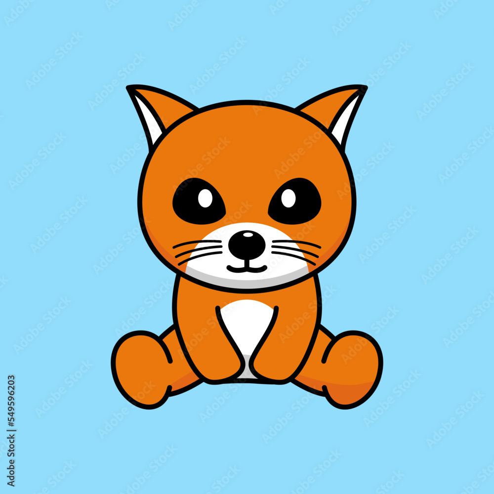 Cute orange cat character premium vector illustration Cute orange cat character premium vector illustration