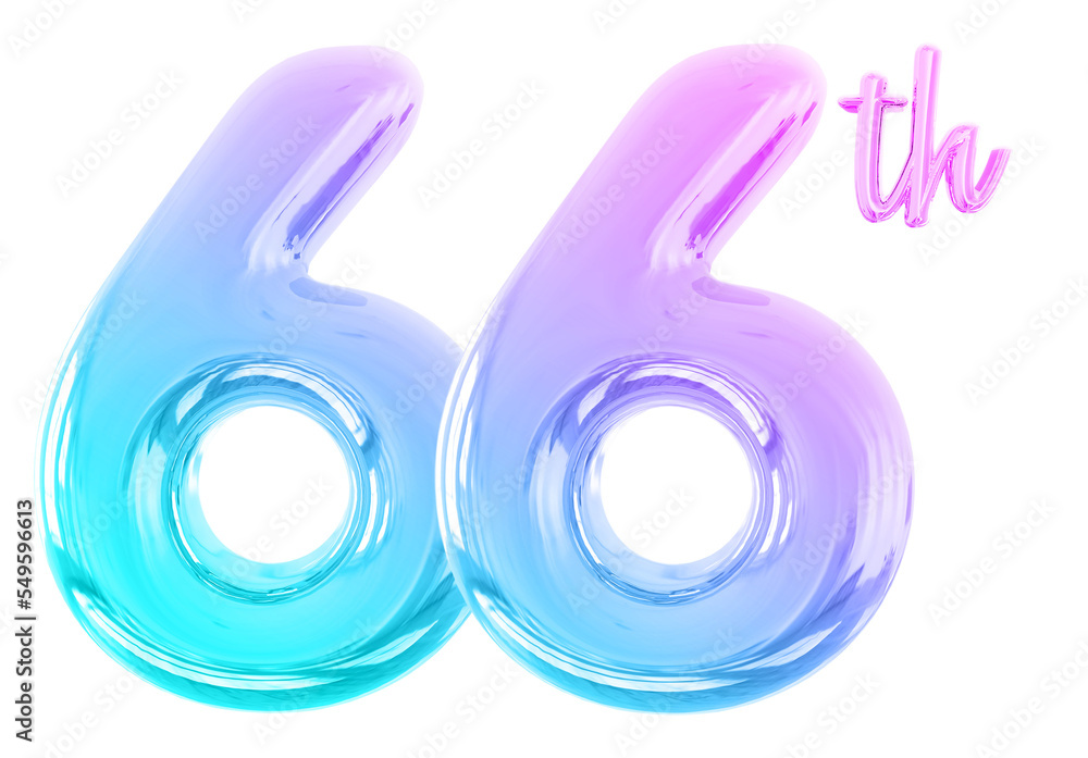 anniversary 66th gradient number 3d with generative AI anniversary 66th gradient number 3d with generative AI