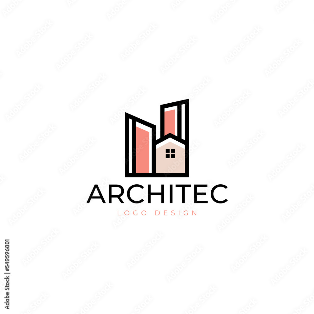 Interior and Architecture logo design vector illustration template