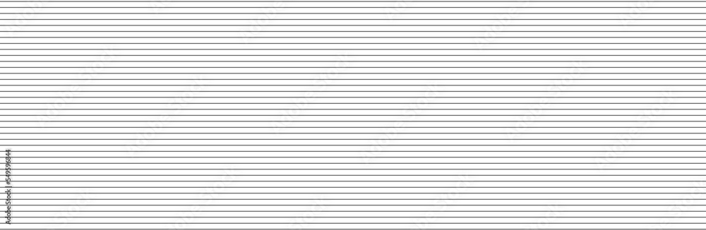 Horizontal lines pattern on white background. Straight lines pattern for backdrop and wallpaper template. Realistic lines with repeat stripes texture. Simple geometric background, vector illustration - obrazy, fototapety, plakaty 