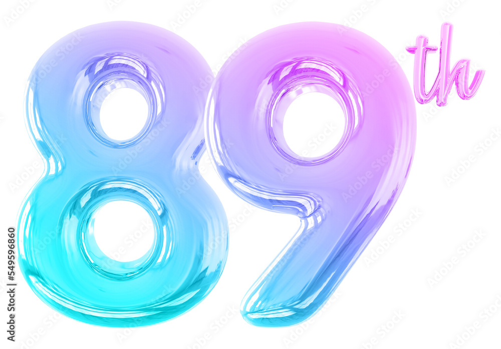 anniversary 89th gradient number 3d with generative AI anniversary 89th gradient number 3d with generative AI